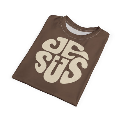 "Retro Jesus", Unisex T-shirt (Clove Brown)