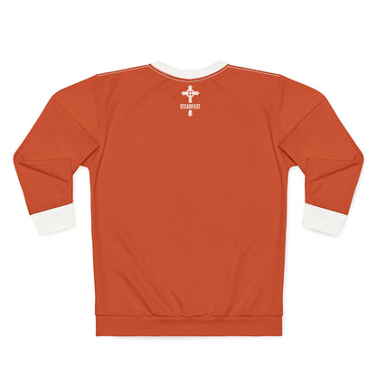 "Steadfast Cross", Unisex Sweatshirt (Persimmon Orange)