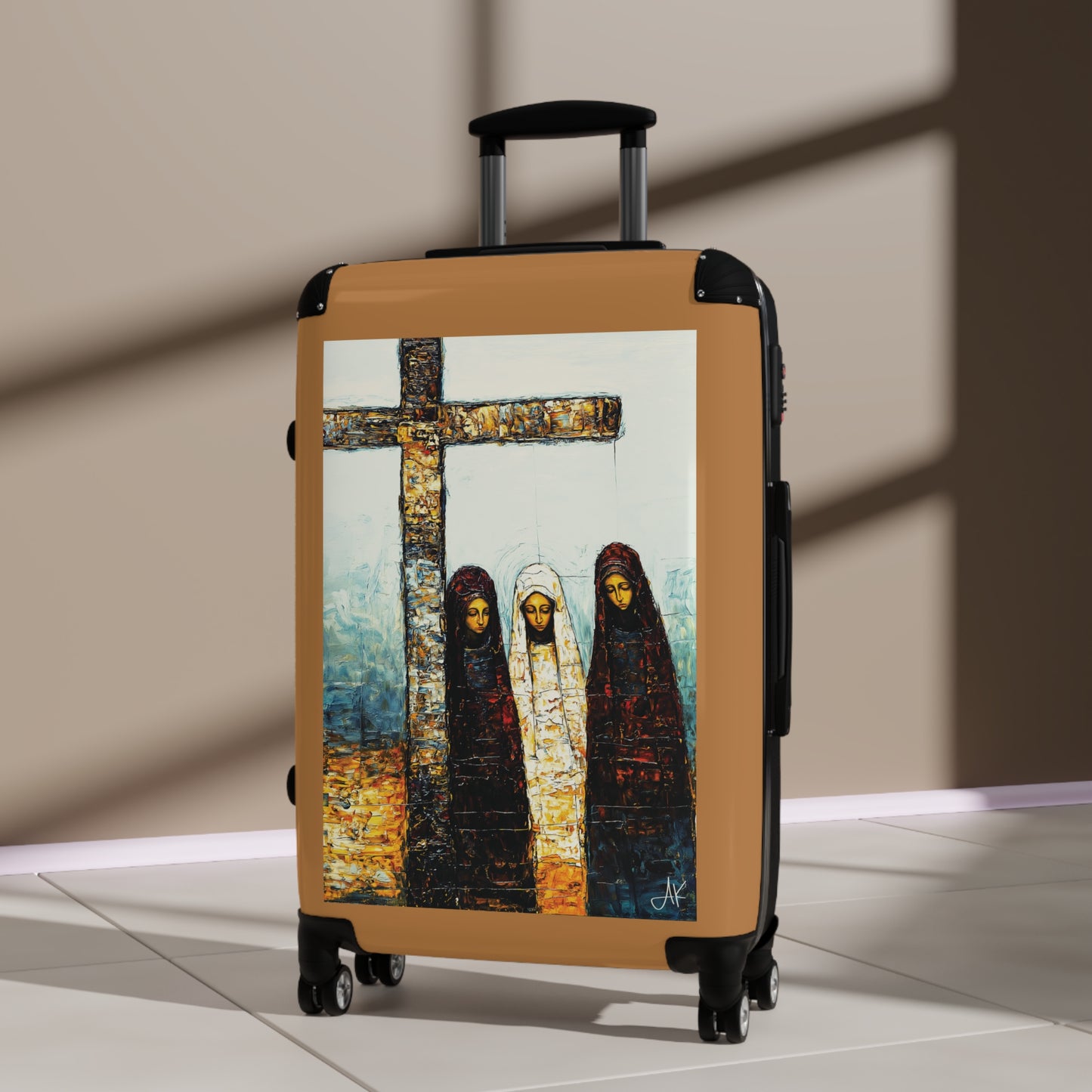 "At-the-Foot of the Cross - John 19:25", Suitcases (Light Brown)