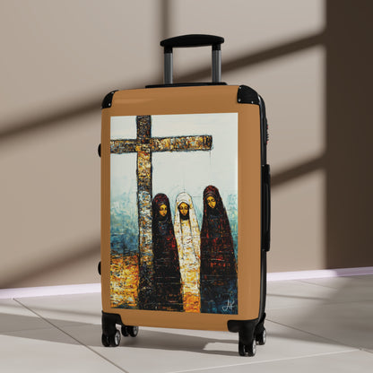 "At-the-Foot of the Cross - John 19:25", Suitcases (Light Brown)