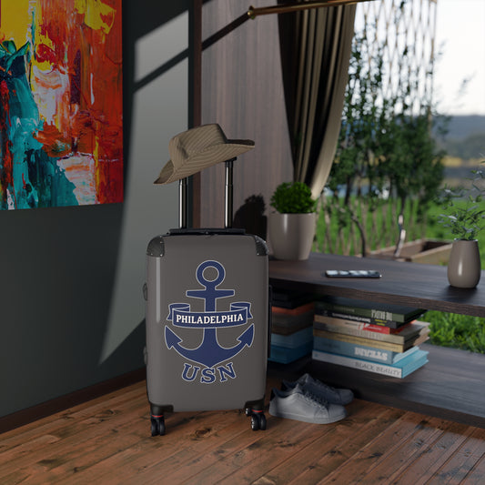 "USN Anchor", Suitcase (Wolf Grey)