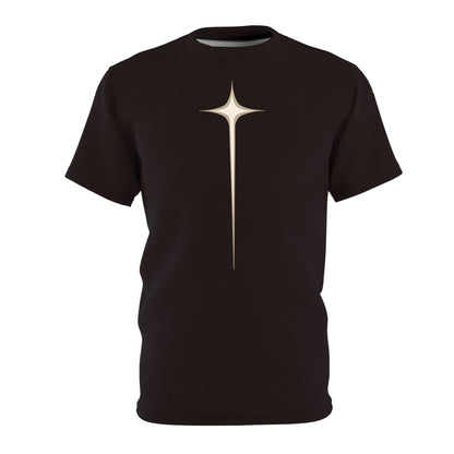 "Acts 17:28", Unisex T-shirt (Licorice Black)