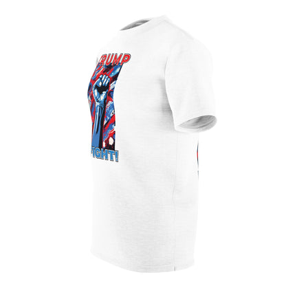 "TRUMP FIGHT!", Unisex White T-shirt
