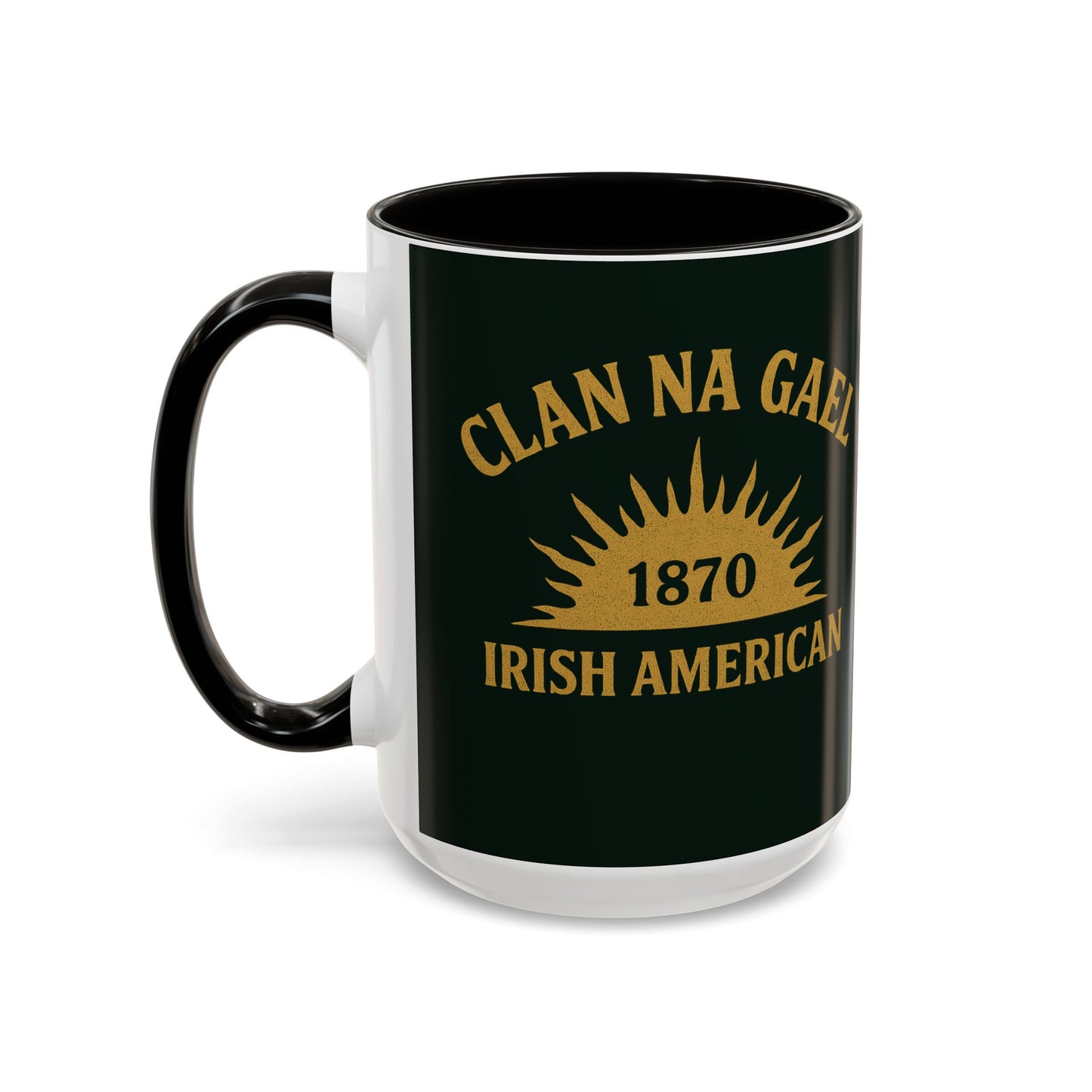 "Clan na Gael - Irish American", Colorful Mugs (11oz, 15oz) (Túath Green)
