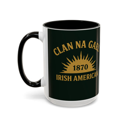"Clan na Gael - Irish American", Colorful Mugs (11oz, 15oz) (Túath Green)