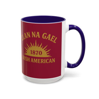 "Clan na Gael - Irish American", Colorful Mugs (11oz, 15oz) (Fénechas Red)