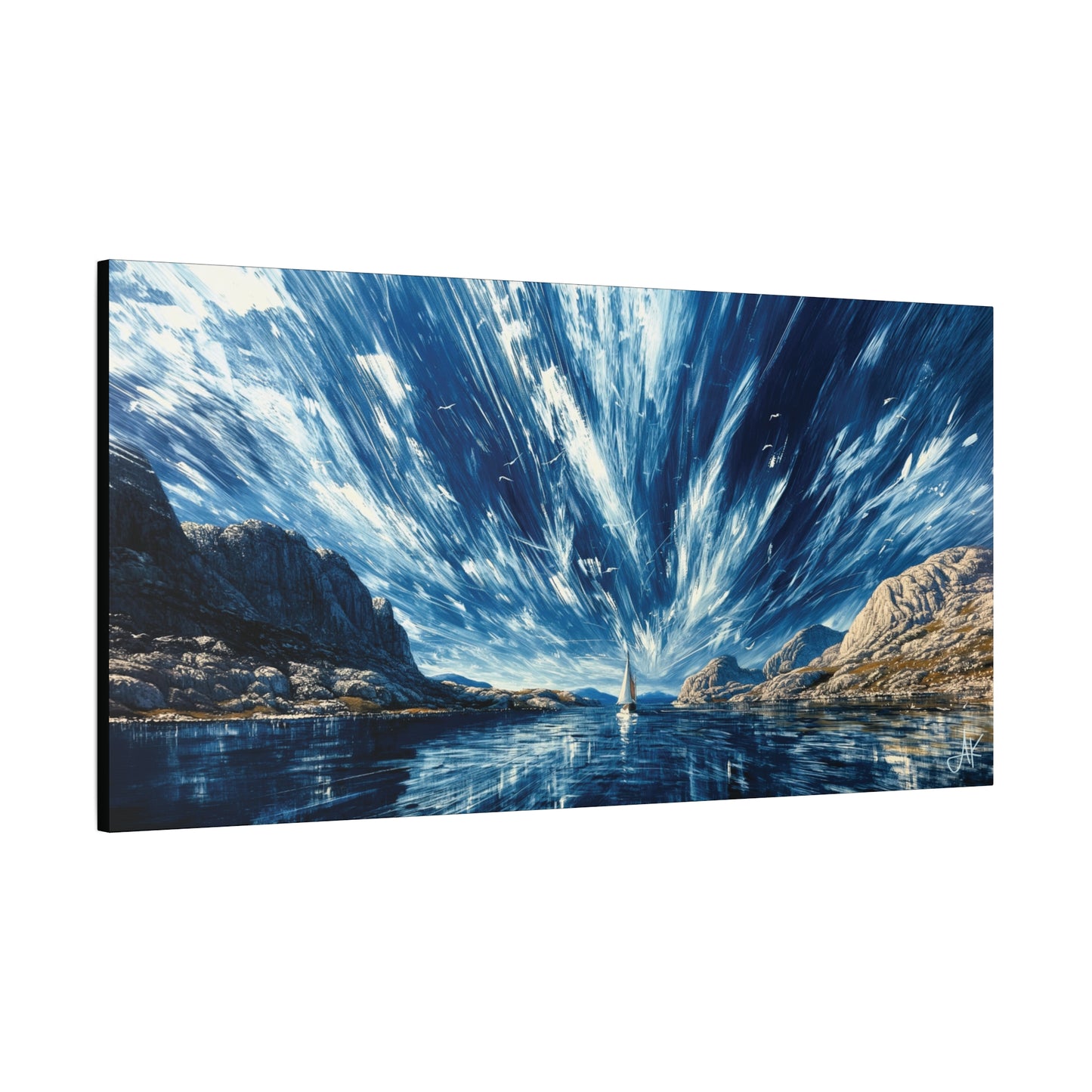 "Ancient Highway Racing Riven Sky", Fine Art Matte Canvas, Stretched, 1.25"