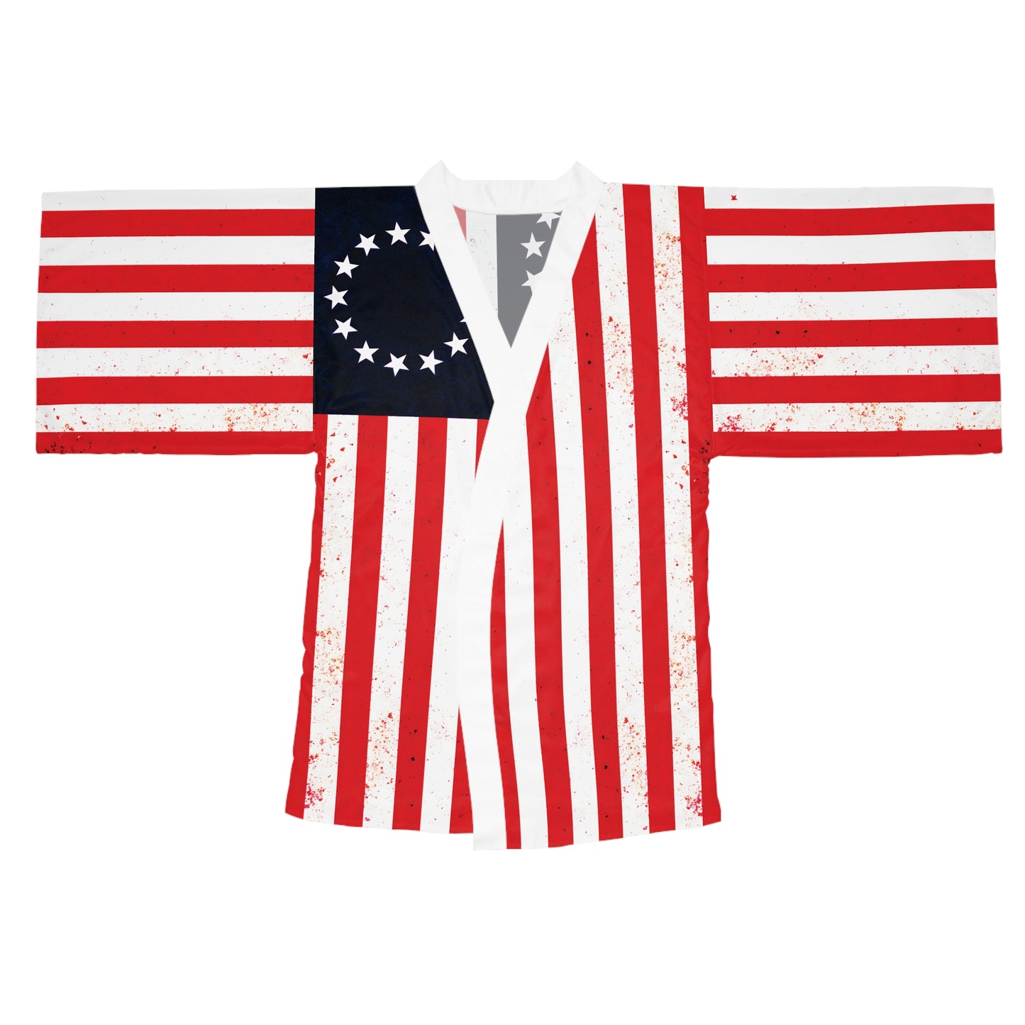 "Betsy Ross Flag", Long Sleeve Kimono Robe