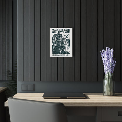 "1 Thessalonians 4:11 (KJV)", Acrylic Wall Prints (French Cleat Hanging) (Porcelain White)