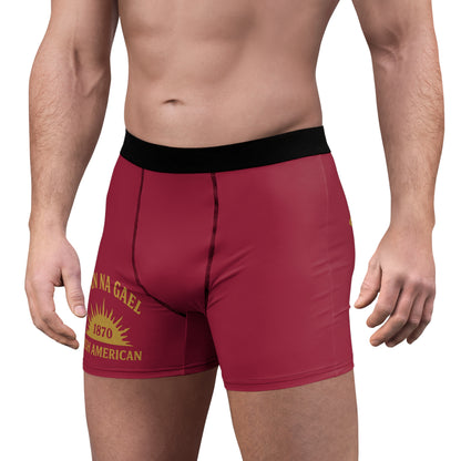 "Clan na Gael - Irish American", Men's Boxer Briefs (Fénechas Red)