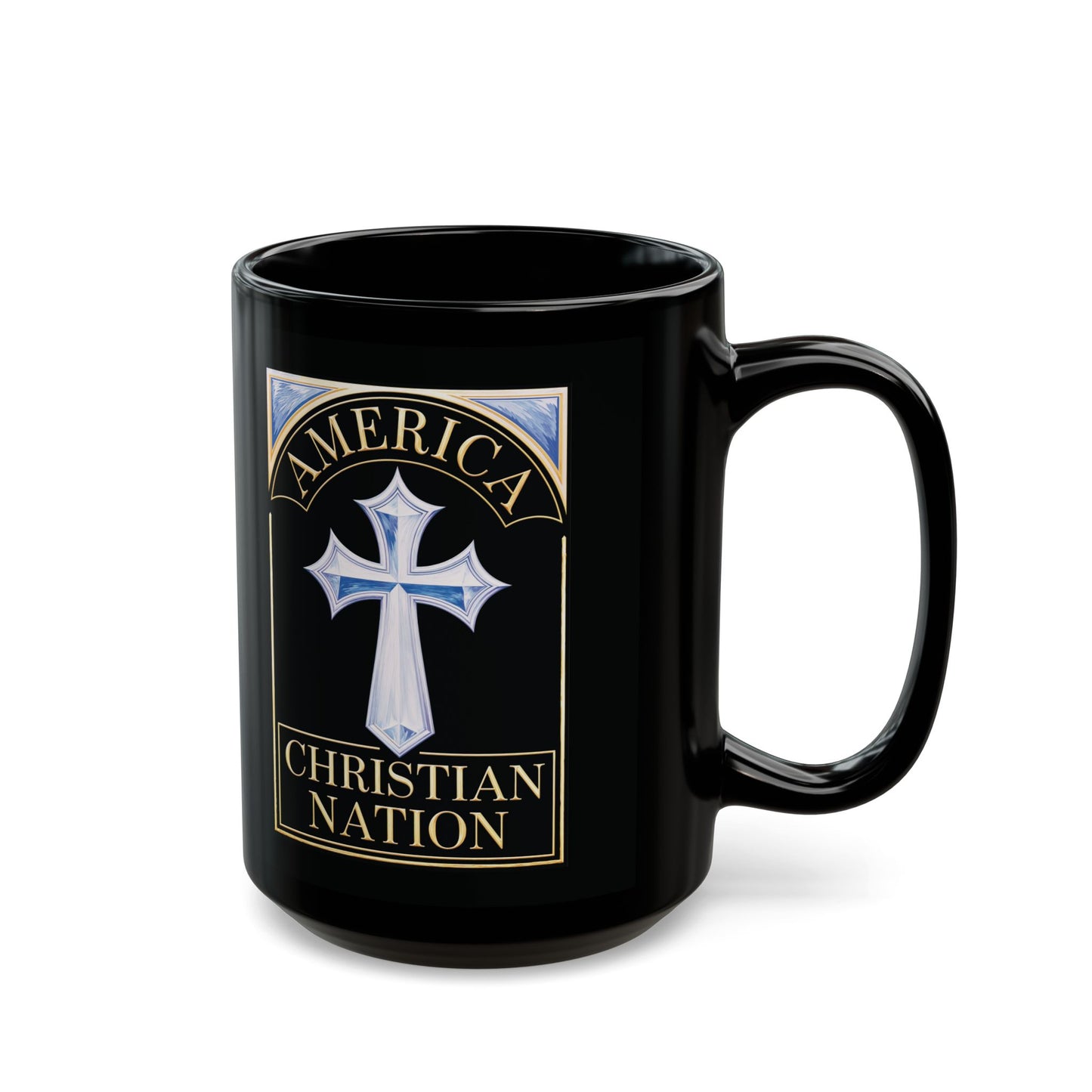 "America Christian Nation" #22, Black Mug (11oz & 15oz)