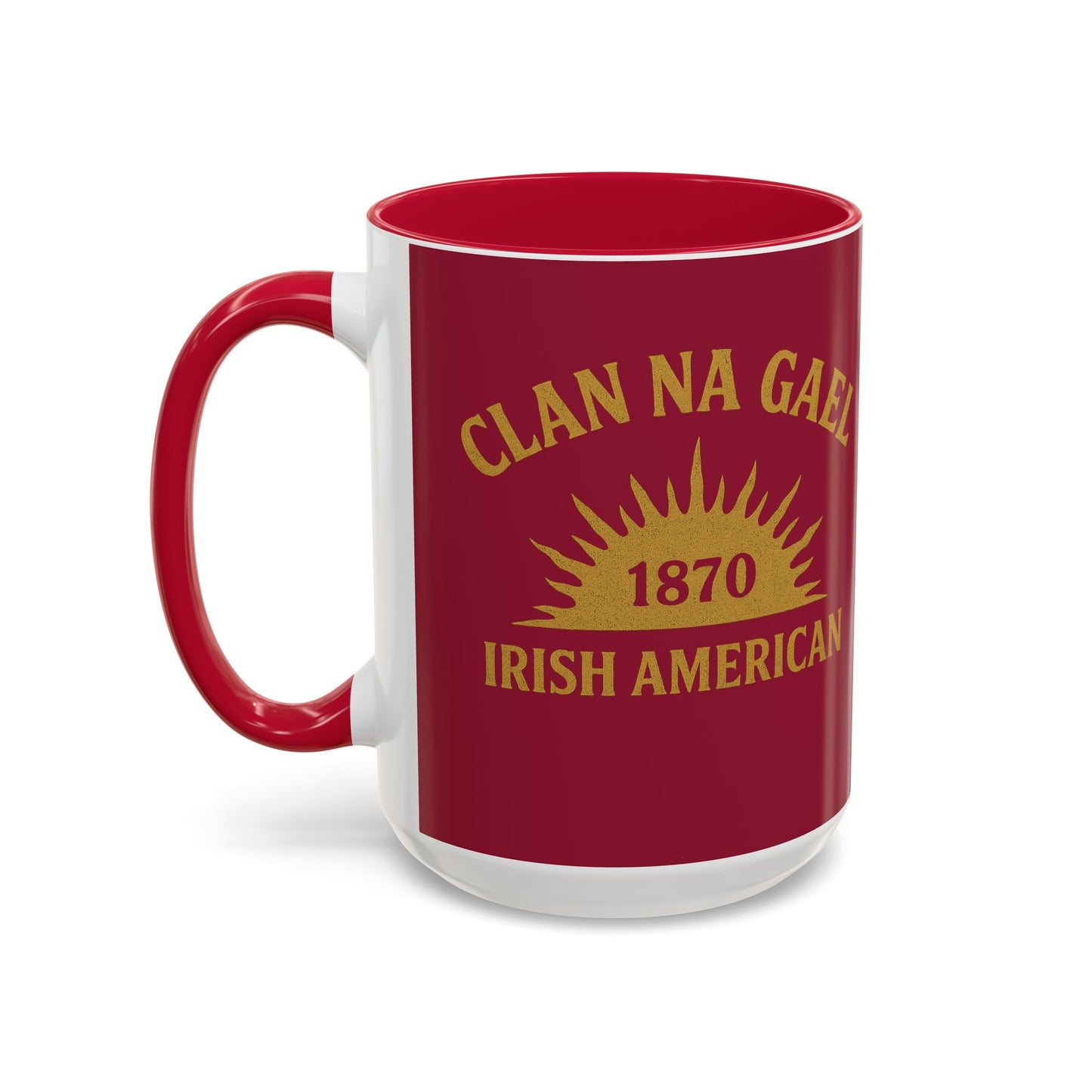 "Clan na Gael - Irish American", Colorful Mugs (11oz, 15oz) (Fénechas Red)