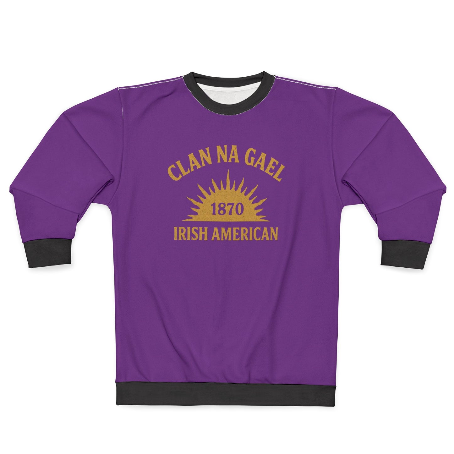 "Clan na Gael - Irish American", Unisex Sweatshirt (Vesper Violet)