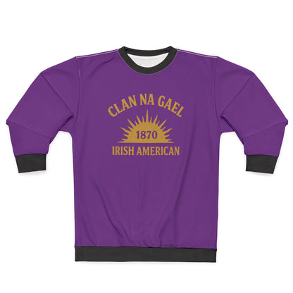 "Clan na Gael - Irish American", Unisex Sweatshirt (Vesper Violet)