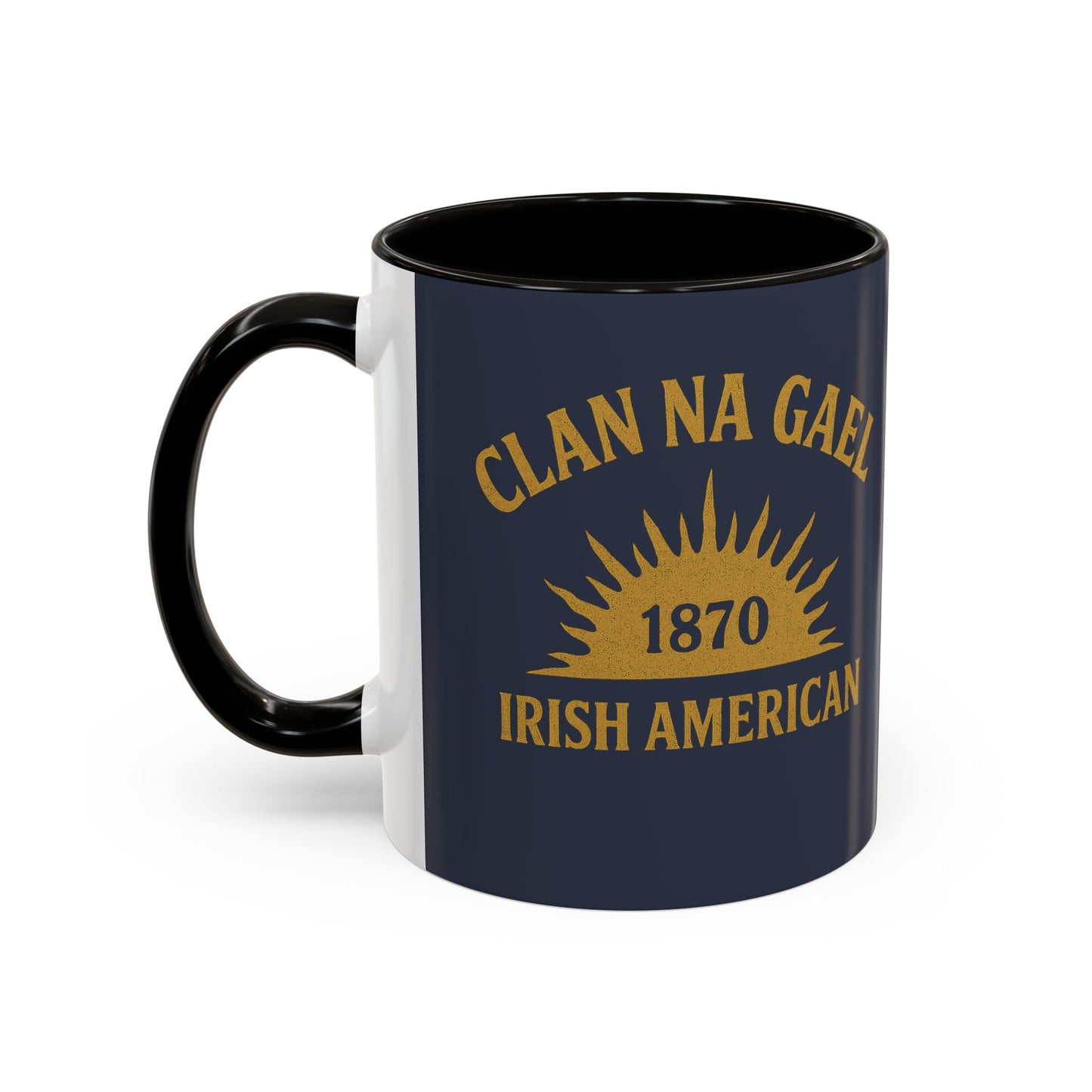 "Clan na Gael - Irish American", Colorful Mugs (11oz, 15oz) (Blue Burka Grey)