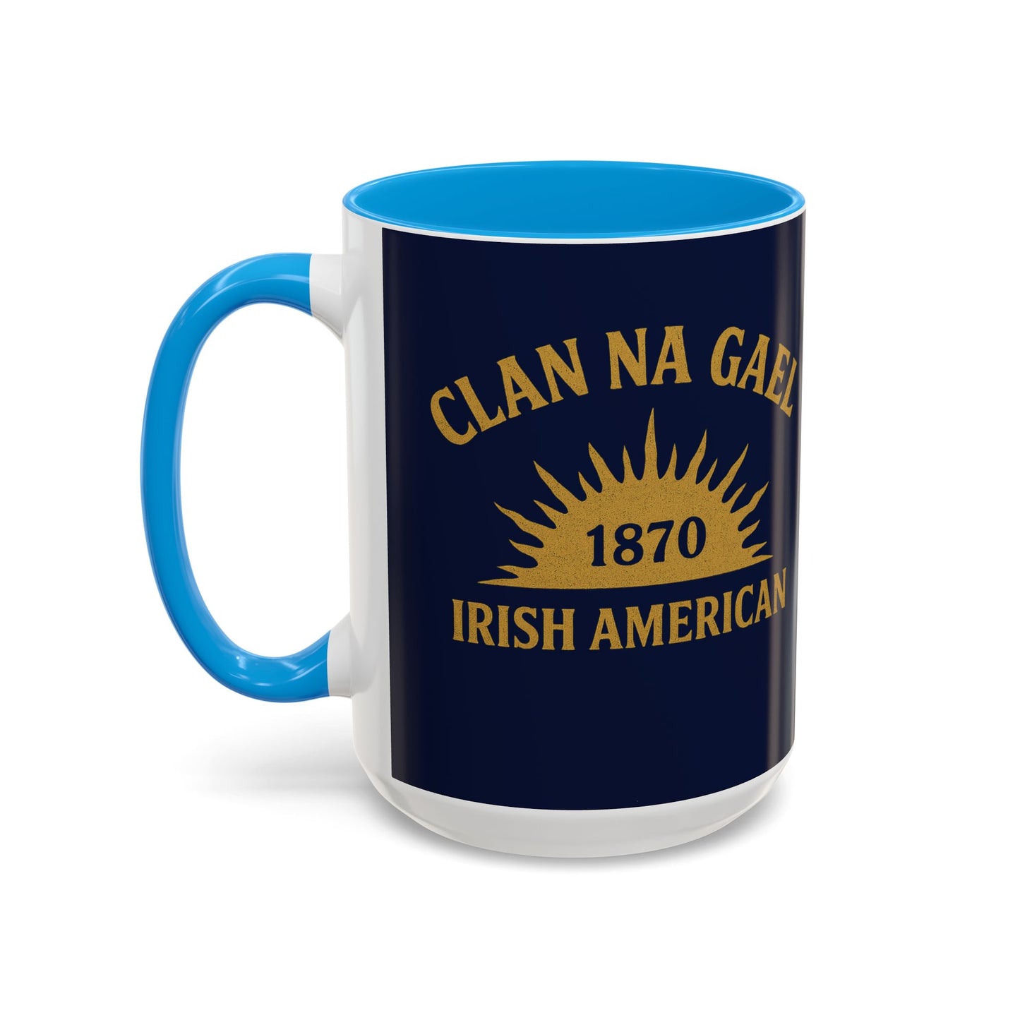 "Clan na Gael - Irish American", Colorful Mugs (11oz, 15oz) (Mariana Blue)