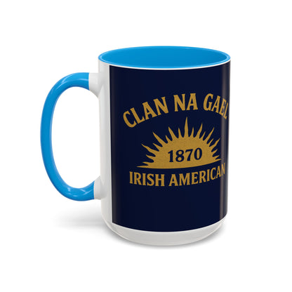 "Clan na Gael - Irish American", Colorful Mugs (11oz, 15oz) (Mariana Blue)
