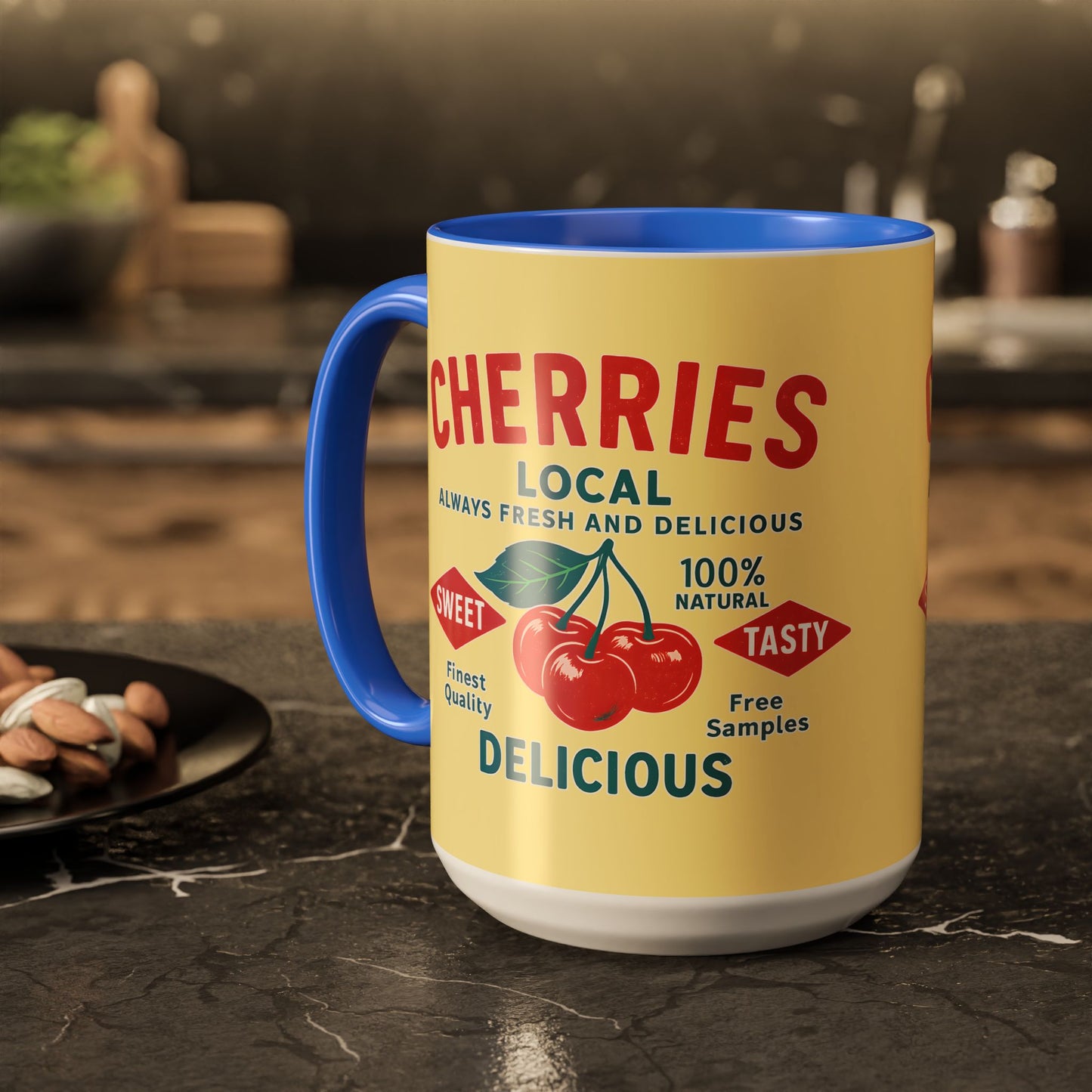 "Delicious Cherries", Colorful Mugs (11oz, 15oz) (Sanctum Veil)