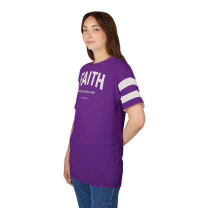 "Faith Overcomes Fear", Unisex Tee (Vesper Violet)