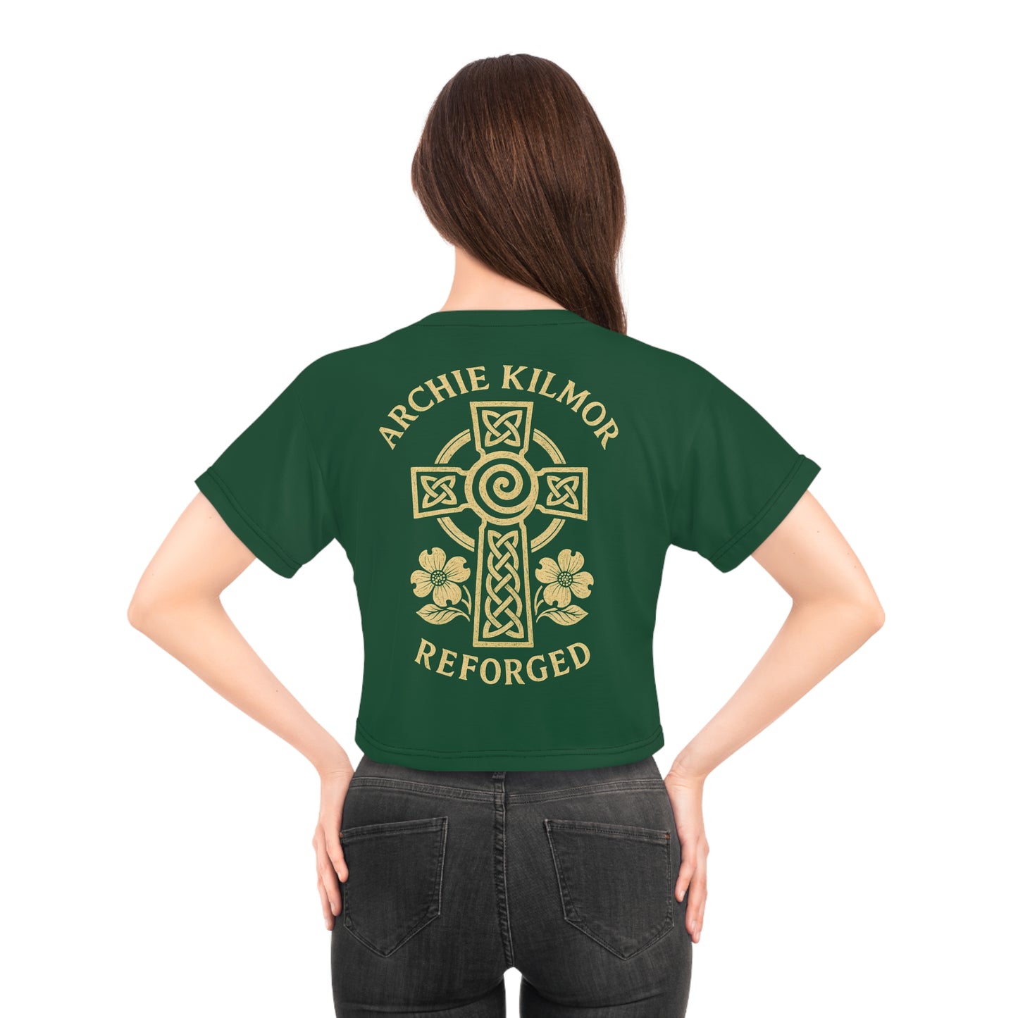 "Archie Kilmor Cross - Reforged" #01, Crop Tee (Evergreen)