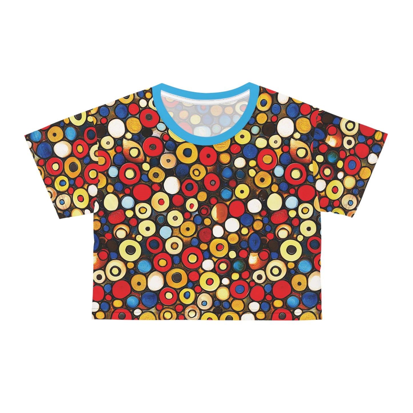 "Bits and Bobs", Crop Tee (Mediterranean Blue Color)