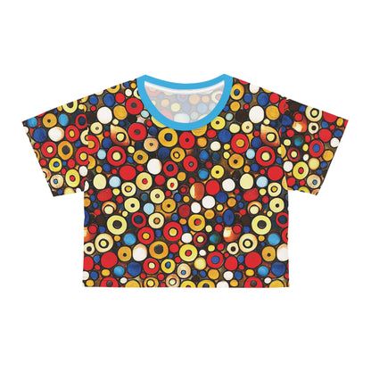 "Bits and Bobs", Crop Tee (Mediterranean Blue Color)