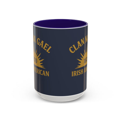 "Clan na Gael - Irish American", Colorful Mugs (11oz, 15oz) (Blue Burka Grey)