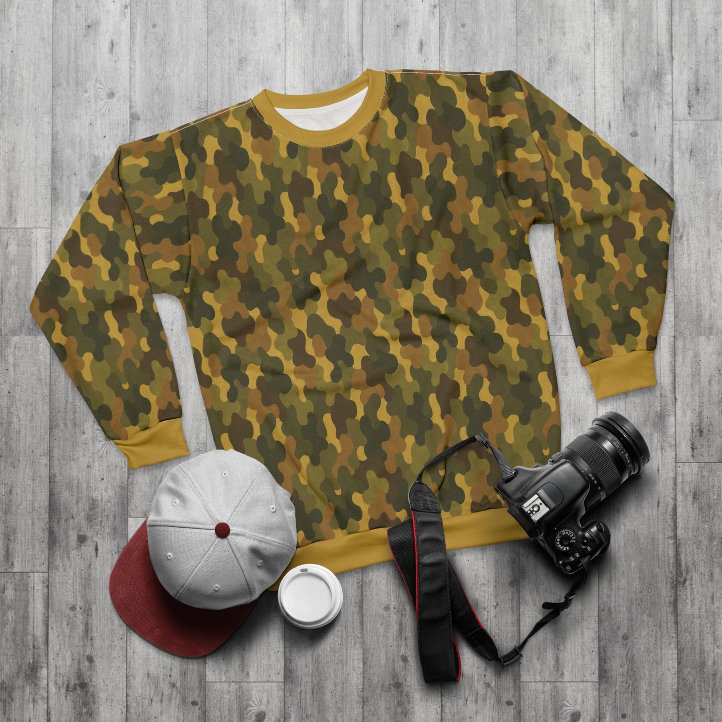 "SASR Day-Ops Camouflage", Unisex Sweatshirt (SASR Yellow Cuffs and Collar)