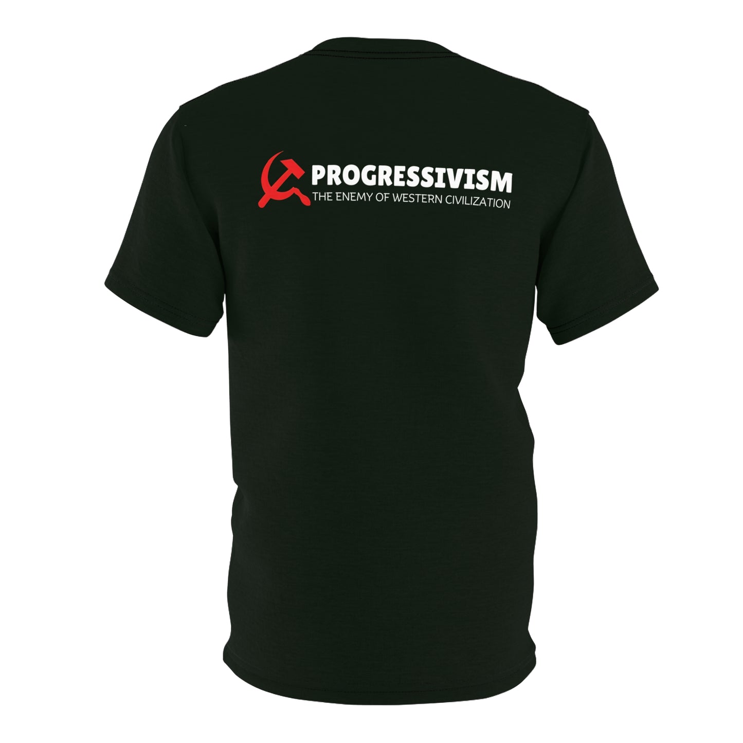 "Progressivism - Enemy of Western Civilization", Unisex Tee (Blackstone Green)