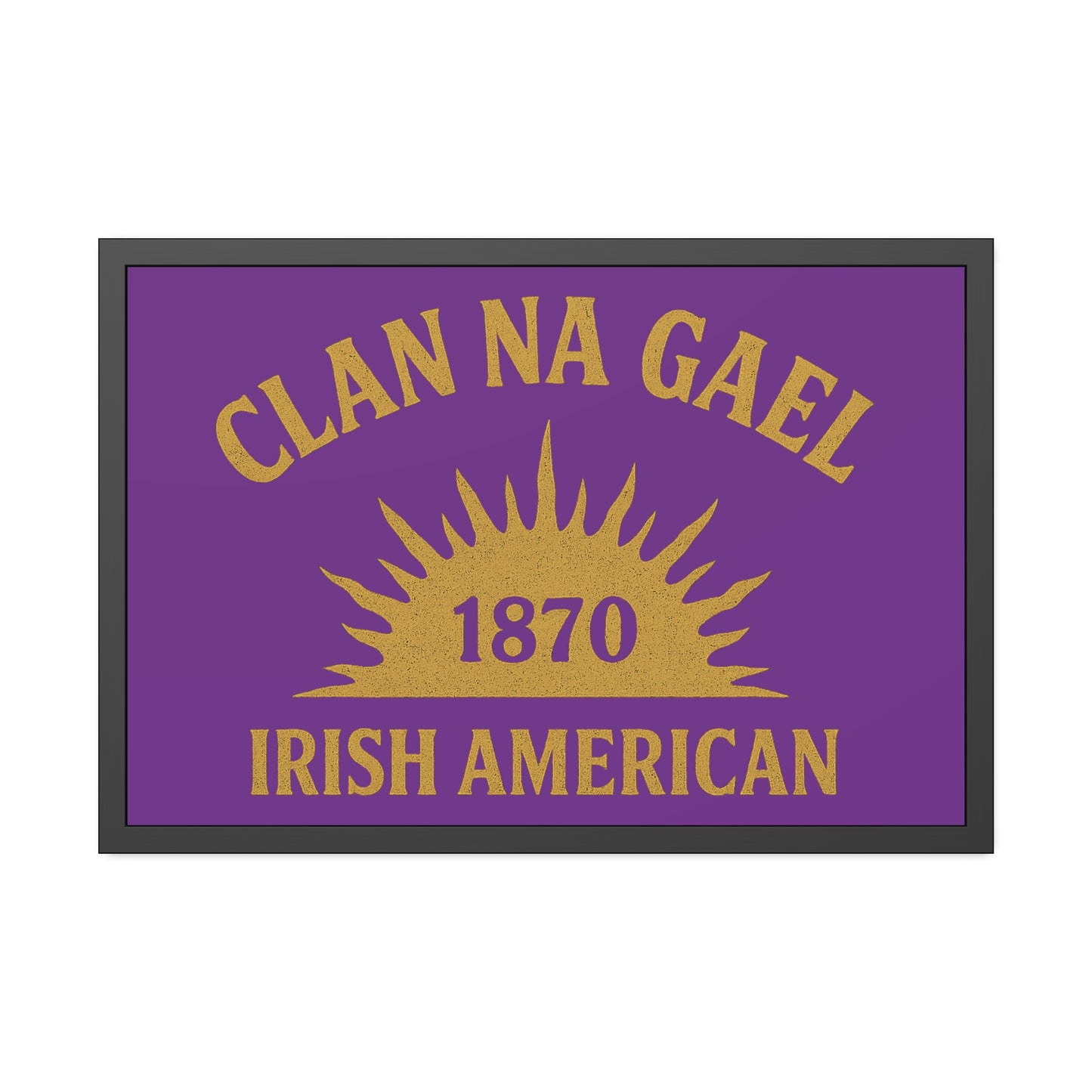 "Clan na Gael - Irish American", Framed Paper Poster (Vesper Violet)