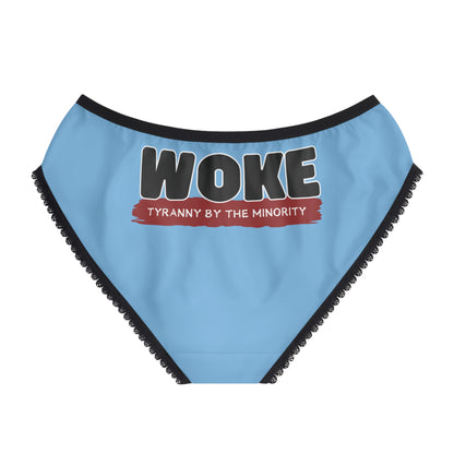 "Woke - Tyranny by the Minority", Women's Briefs (Sky Blue)