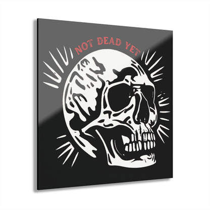 "Not Dead Yet", Acrylic Wall Prints (French Cleat Hanging) (70's Black)