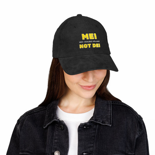 "MEI Not DEI", Vintage Corduroy Cap (Embroidery)