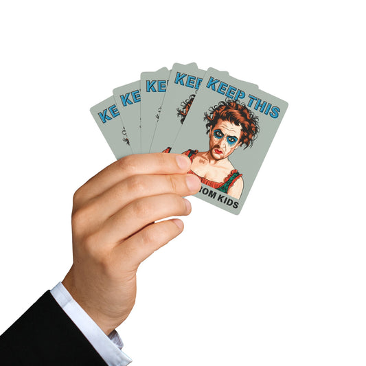 "Keep This Away from Kids", Cultural Playing Cards (Ash Grey)