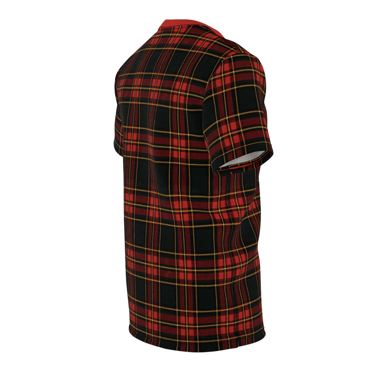 "Kilmor Gallóglach Tartan", Unisex Tee (Gallóglach Red Collar)