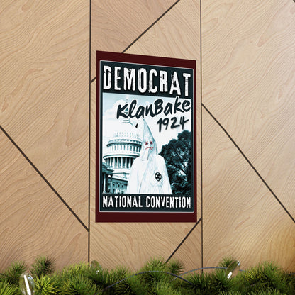 "Democrat KlanBake 1924", Matte Poster (Nine Tails Red)