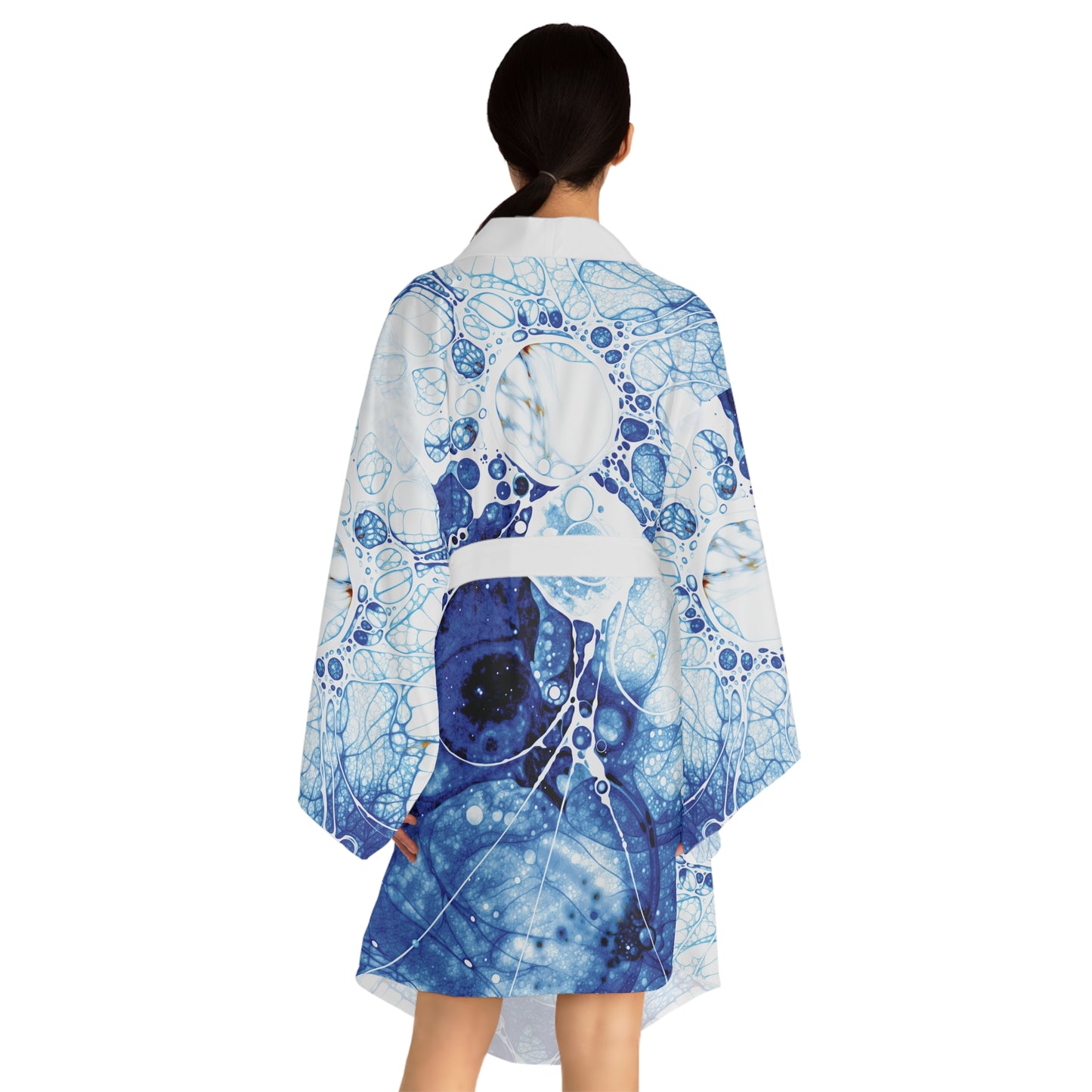 "Interconnectedness of Things", Long Sleeve Kimono Robe