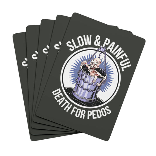 "Death for Pedos",  Cultural Playing Cards (Onyx Black) - Go Medieval!
