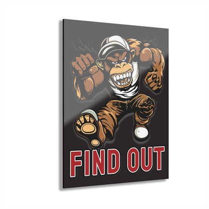 "Find Out", Acrylic Wall Prints (French Cleat Hanging) (Licorice Black)