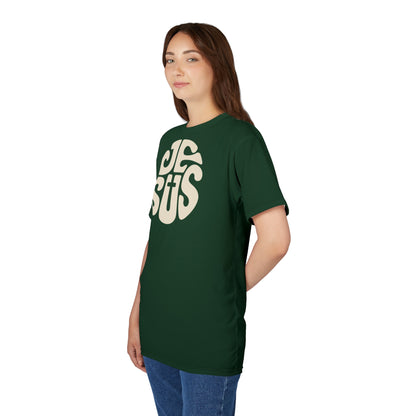 "Retro Jesus", Unisex T-shirt (Monsoon Green)