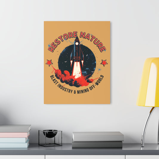 "Restore Nature", Acrylic Wall Prints (French Cleat Hanging) (Earth Brown)