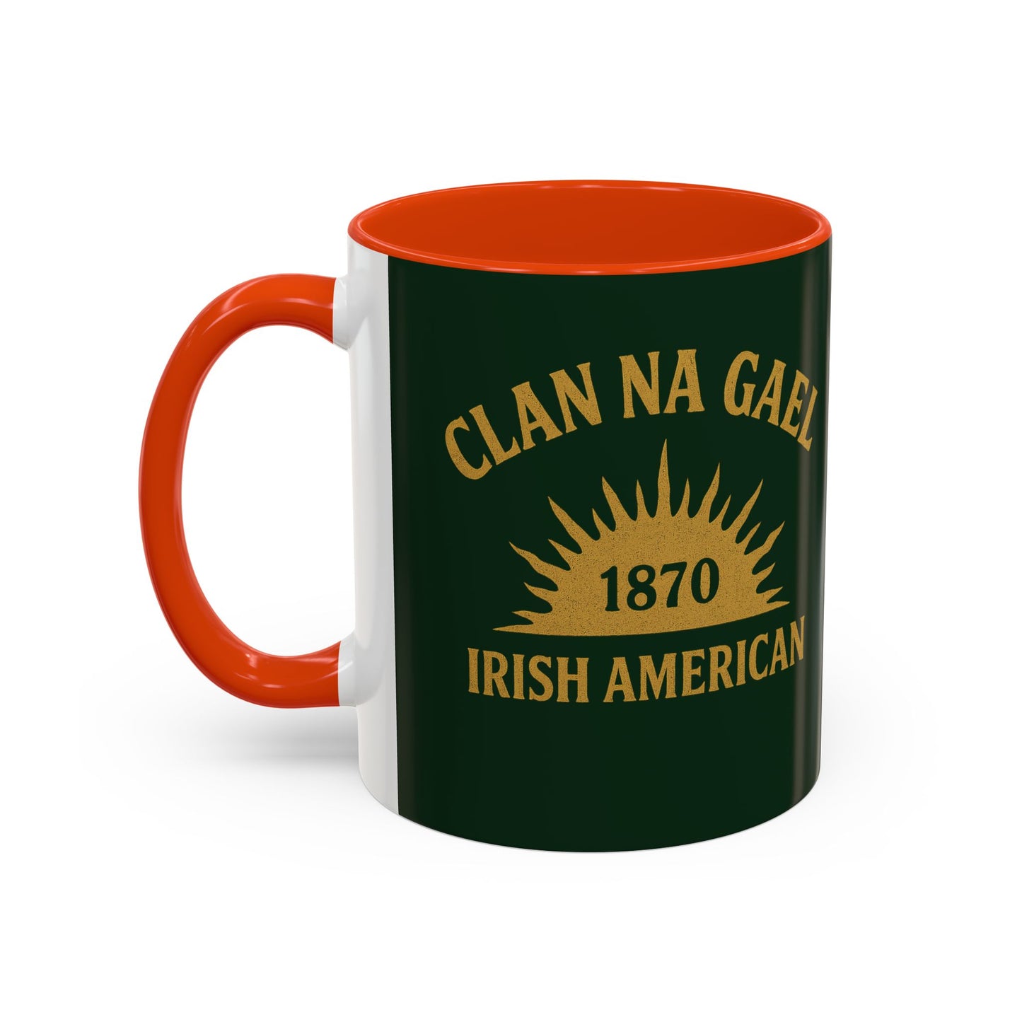 "Clan na Gael - Irish American", Colorful Mugs (11oz, 15oz) (Fenian Green)