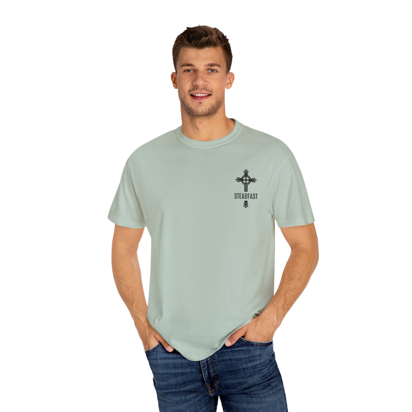 "Steadfast Cross in Black", Unisex T-shirt