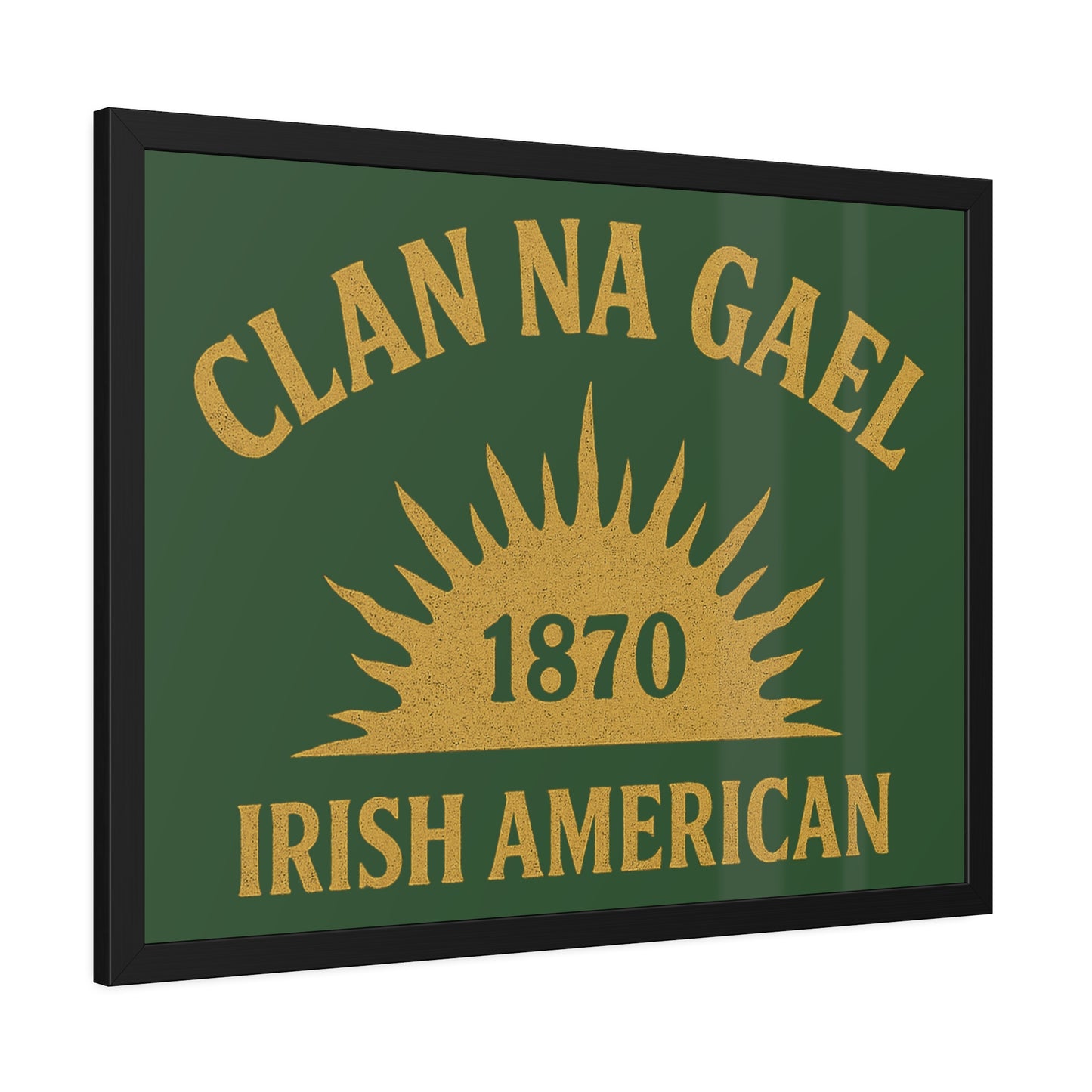 "Clan na Gael - Irish American", Framed Paper Poster (Brithemain Green)