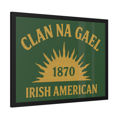 "Clan na Gael - Irish American", Framed Paper Poster (Brithemain Green)