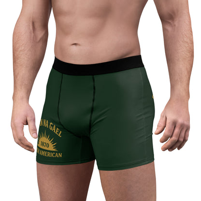 "Clan na Gael - Irish American", Men's Boxer Briefs (Fenian Green)