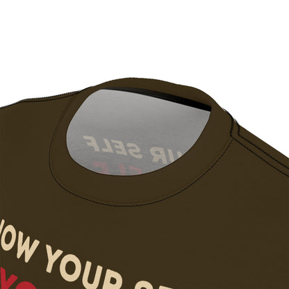 "Know Your Self", Unisex T-shirt (Ashgold)