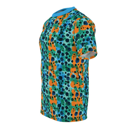 "Midnight Coral", Unisex Tee (Coral Sea Blue)