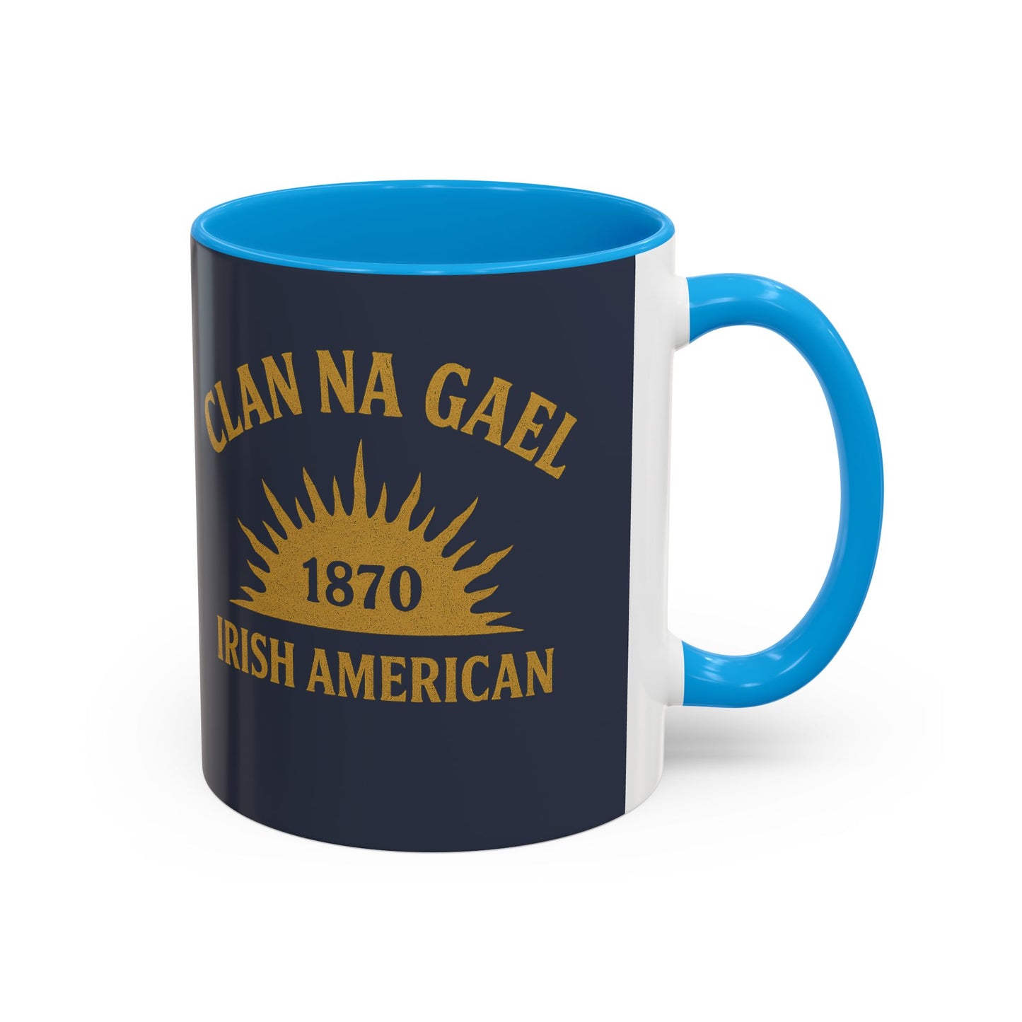 "Clan na Gael - Irish American", Colorful Mugs (11oz, 15oz) (Blue Burka Grey)