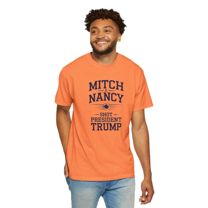 "Mitch & Nancy Shot President Trump", Unisex T-shirt